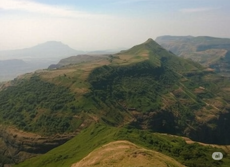 Scenic view of Kalsubai Harishchandragad mountain range in Sahyadri, Maharashtra